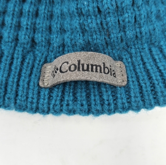 COLUMBIA LOT OF THREE BEANIE HATS WINTER TEAL BLUE PURPLE WOMEN OS - Picture 3 of 12